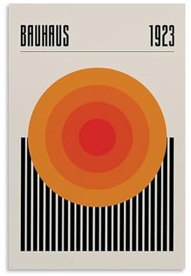 PANTTING Bauhaus Art Poster, ästhetischer Leinwand-Kunstdruck, Heimdekoration für Schlafzimmer, Wohnzimmer, 30 x 45 cm, ungerahmter Stil