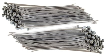 TERF® 100 Pcs Grey Cable Ties 100mm (4'') X 2.5mm Premium Nylon Zip Ties Wraps Secure Self Locking Mechanism Small Plastic Tie for Home Office Garden Garage Workshop and DIY