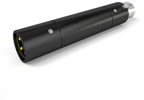 Mocturnity Professioneller Phantomspeiseadapter XLR 3-polig 48 V für dynamisches Mikrofon, Vorverstärker-Adapter auf Verstärkung 28 dB