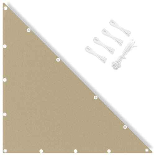 IOAOI Sonnensegel, wasserfest, 2 x 2 x 2,83 m, rechteckig, 95 % UV-Schutz mit kostenlosem Seil, Sonnenschutz-Markise für Außenbereich, Garten, Terrasse, Hof, Rasen, Pergola, Carport - Khaki