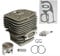 Kit de reparación de extremo superior de junta de pistón de cilindro de 56 mm para motosierra Husqvarna 395 395XP