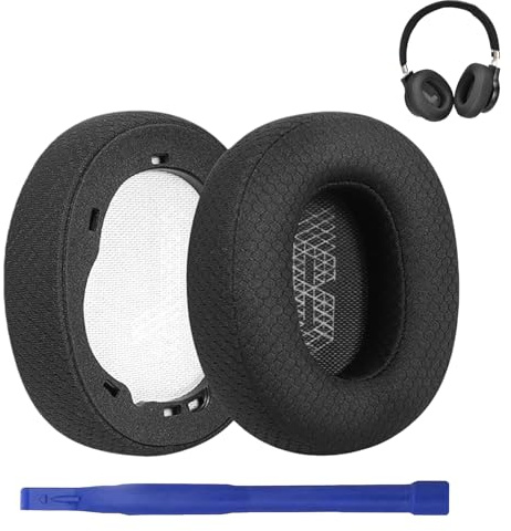 1 Paar Ersatz Ohrpolster für JBL E65 (E65BTNC)/Live 650 (650NC 650BTNC)/Live 660 (660NC 660BTNC)/Duet NC Kopfhörer, Weicherem Leder und Memory-Schaum, Ersatz-Ohrpolster (Net Schwarz)