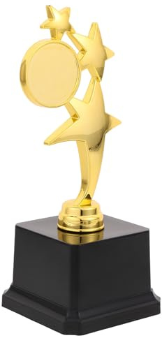 MAGICLULU Kinderpreis Pokal mit Sternenmotiv Goldene Trophäe aus Kunststoff für Fußball und Tanzwettbewerbe Auszeichnungsgeschenk für Junge Mädchen bei Festen und Feiern