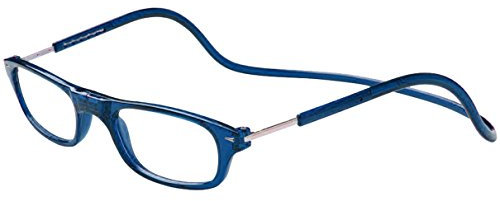TBOC Lesebrille Lesehilfe für Herren und Damen – Dioptrien +1.00 Blau Fassung Brillen mit Stärke Faltbare Einstellbare Trend Frau Mann Senior Magnetverschluss Clip Alterssichtigkeit Presbyopie