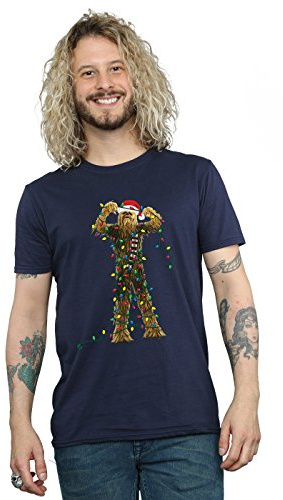 Star Wars Men's Chewbacca Christmas Lights T-Shirt