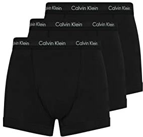 Calvin Klein Herren - 3er-Pack mittlere Taille Hüft-Shorts - Cotton Stretch, Mehrfarbig (Black W. Black Wb Xwb), M