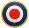 90 mm RAF gelber Ring blauer Target Mod 3D-Aufkleber für alle Vespa-Modelle, gewölbter Aufkleber vorne oder seitlich