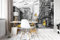 DekoShop AMD11469_P Ville New York Papier peint mural moderne Motif Taxi, Dos en papier bleu, Noir, blanc, jaune, P4 (254cm. x 184cm.)
