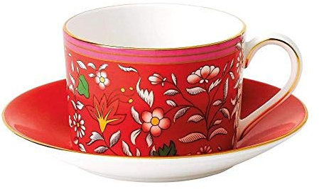 Wedgwood Wonderlust Jewel Teetasse und Untertasse, 142 ml, Purpurrot