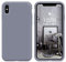 SURPHY Case for iPhone X/XS, Silicone Case with Soft Microfibre Cushion Lining Protective Bumper Anti-Shock Cover Case for iPhone X/XS 5.8 Inch, Lavender Grey