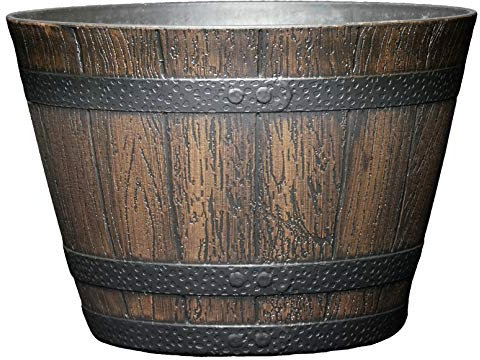 Classic Home and Garden Barile da whisky, in polipropilene/resina, marrone noce, 22,9 cm