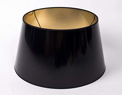 Designer-Lampenschirm-Schwarz-rund-konische Form Ø 40cm innen Gold