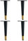4pcs Furniture Legs Furniture Feet Metal Table Legs Supporting Feet Sofa Legs Cabinet Legs, Furniture Replacement Legs, Black Gold(Straight cone35cm/13.7in)