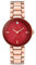 Anne Klein - Orologio da polso da donna, con vero diamante sul quadrante, Oro Rosa/Borgogna