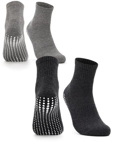 Occulto Damen Stoppersocken 2-4 Paar (Modell: Madeleine) 2 Paar|Schwarz,Grau 39-42