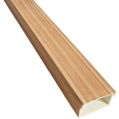 4PZ Canalina 15x10 mm Legno Chiaro per cavi elettrica in plastica passacavi coprifili a parete varie misure con copertura