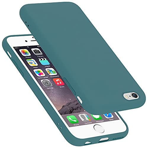 Cadorabo Hülle kompatibel mit Apple iPhone 6 / 6S Hülle Silikon Handyhülle für iPhone 6 / 6S Case aus flüssigem Silikon- Kratzfeste und stoßfeste dünne TPU Schutzhülle - Liquid GRÜN