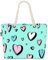VOID Comic Herzen Liebe Strandtasche Shopper 58x38x16cm 23L XXL Einkaufstasche Tasche Reisetasche Beach Bag