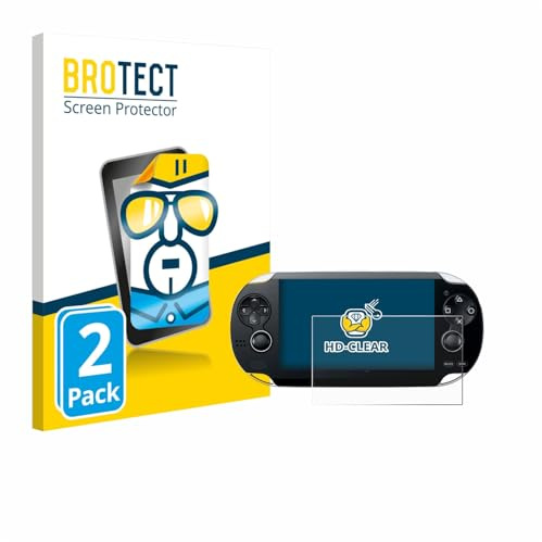 BROTECT Schutzfolie für Sony Playstation PS Vita | 2 Stück Transparenter Displayschutz Made in Germany Klare Displayschutz-Folie Clear Einfache Montage Case-Friendly