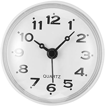 Yardwe Innen im Freien Wasserdichten Wanduhr Betrieben 1Pcbattery Runde Uhr Quarz Qualität für Den Außenbereich/Pool/Terrasse/Home- Weiß