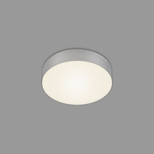 BRILONER - LED Deckenlampe rahmenlos, warmweiße Lichtfarbe, 11 Watt, 1000 Lumen, LED Lampe, Deckenleuchte, Wohnzimmerlampe, Schlafzimmerlampe, Küchenlampe, 15,7x3,6 cm, Silberfarbig