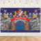 Mittelalterliche Party-Dekorationen, Banner, mittelalterliches Ritterschloss, Happy Birthday Banner, Ritter-Thema-Party-Fotohintergrund, mittelalterlicher Ritter, Geburtstagsparty-Zubehör für Kinder,