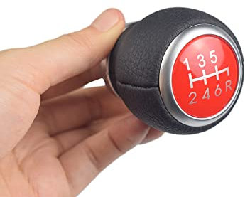 Auto 6 Gang Schaltgetriebe Schaltknauf passend für Subaru Impreza WRX STI 2009–2018 Auto-Styling-Zubehör (6 R-Down Red)