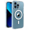 Mixroom - Cover Magnetica per iPhone 14 PRO, Compatibile con MagSafe, Ricarica Wireless, Custodia Antiurto Telefono, Retro AntiGraffio Trasparente
