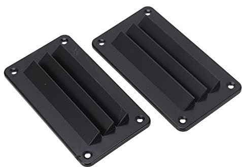 Couvercle de Ventilation pour Camping-car, 2 Grilles de Sortie d'aération en ABS avec Vis pour Bureau de bateau. (BLACK)