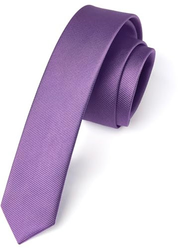 Enlision Krawatte Lila Schmal Seide Krawatten für Herren Einfarbig Schlips Violett Herren Hochzeit Party Krawatte 4cm Formelle Elegante Business