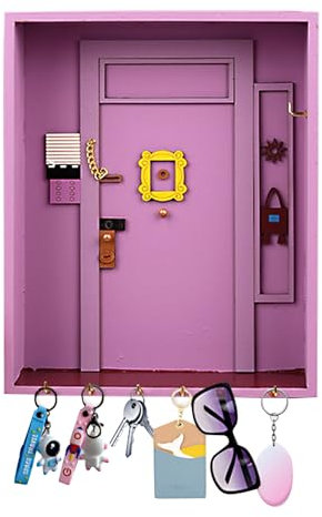 Ganchos para llaves de madera,para amigos unidos a la puerta,marco friends puerta,decoración de interiores vintage para pared,colgador de letras para entrada de baño,sala de estar y oficina,Violeta