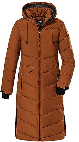killtec Damen Wintermantel/Mantel in Daunenoptik mit Kapuze KOW 62 WMN QLTD CT, dark curry, 44, 38642-000
