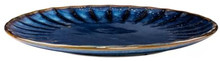 Verlo DEEP BLUE Speiseteller 26 cm Flacher teller Servierteller Deko Teller Dinnerteller Kuchenteller aus hochwertigem Porzellan
