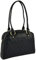 Gigi Damen Umhängetasche aus gestepptem Leder Othello Collection, Schwarz , Mid Size