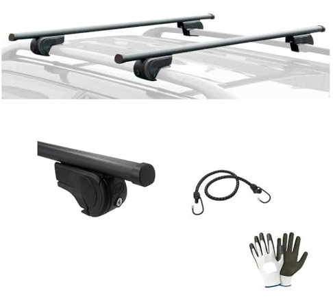 Kompatibel mit Dacia Dokker MPV für das Jahr 2018, zugelassene Dachgepäckträger aus Stahl, 127 cm, hohe Kapazität von 100 kg