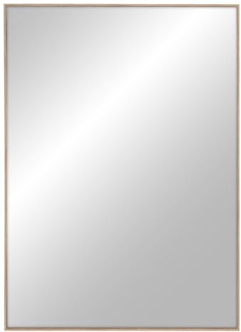 LOLAhome Espejo Rectangular con moldura de Madera Natural de 51x71 cm