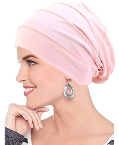 AIDIER Chemo Turban Mütze füR Frauen Damen Sommer Chemo Kopfbedeckung Baumwolle Chemo Krebs Cap Slouchy Kopfwickel Schlafmütze Weicher Turban füR Krebs Kopfbedeckung Turban füR Frauen Haarausfall