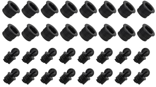 QUARKZMAN Grilles de Haut-Parleur en Plastique de Type Boule et Douille de Guidage de 12 mm de Diamètre pour Accessoires de Pièces de Haut-Parleur - Lot de 16