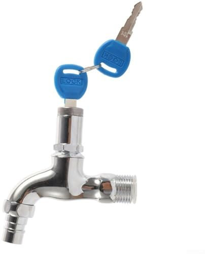 Rubinetto esterno con serratura, 1 rubinetto per lavello in lega con serratura a chiave, design antifurto