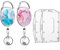 KSJEHW 2 Pcs Ausweisjojo, Schlüssel JoJo Ausweis JoJo mit Ausweishülle Ausweishalter mit Extra Starker Feder und reißfester Schnur mit Gürtelclip für Kartenhalter, Schlüsselkarten