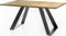 WFL GROUP Esstisch Colter im Modern Still, Rechteckig Tisch - Ausziehbar von 160 cm bis 260 cm, Pulverbeschichtete schwarzen Metallbeine - 160 x 90 cm (Eiche Lancelot, 140 x 80 cm)