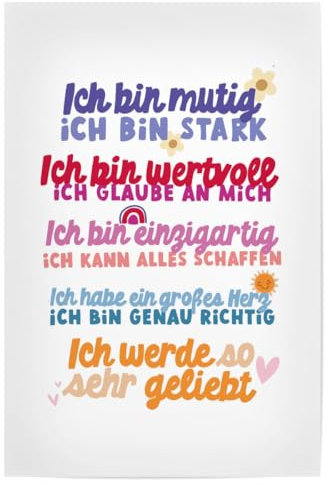 artboxONE Poster 30x20 cm Typografie Affirmationen fr Kids - Bild affirmationen affirmationen Kids