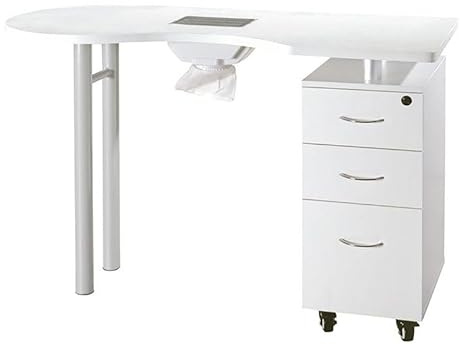 Table de manucure avec tiroirs et aspirateur modèle Was