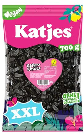 Katjes-Kinder Großpackung – mit würzigem Lakritz, kleine Lakritz-Kätzchen aus Hartlakritz, der Klassiker jetzt in vegan, 700