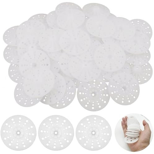 Paquet De 60 Rondelles De Joint En Plastique Blanc, Rondelles Pp 45 Mm, Rondelles En Plastique Panneaux Isolants, Pour Panneaux Isolants Souples Eps, Xps, Support Fixation Laine Roche Fibre Verre.