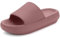 Misolin Badeschuhe Damen Herren Original Hausschuhe Cozislides Wolke Schlappen Super Weich rutschfest Badelatschen Sommer Pantoletten Cozy Cloudyzzz Slides Indoor/Outdoor,Rotbraun 42/43 EU