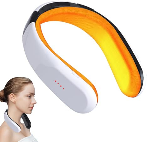 Calentador de Cuello Portátil, WDKXCN 4 Temperaturas Calentador de Cuello Recargable, Calentador de Cuello Eléctrico, Calor Calentamiento Rápido con Carga USB para la Oficina Al Aire Libre