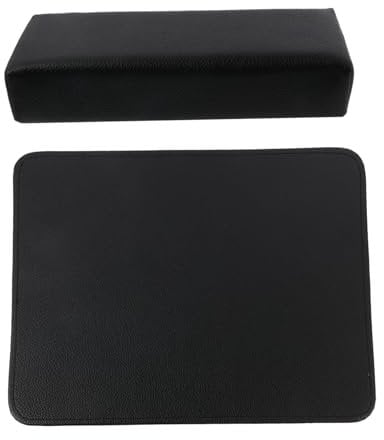 MERRYHAPY 2pcs Nail Art Hand Rest Manicure Hand Pad Arm Wrist Rest Nail Dust Protect Mat Leather