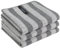 VIVOTE Microfiber Bamboo Tea Towels for Kitchen - Super Soft & Absorbent, Unique Style Terry Towels, Grey Color 40x60cm, 3 Pieces
