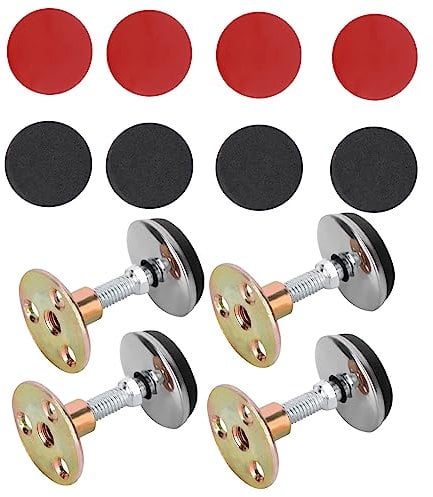 SEWOART 8 STK am Bett Bettstabilisator Bettverriegelung Kopfteilstopper für die Wand Anti-Schwappen Werkzeug Bettfixateur Anti-Schwapper-Aktuator des Betts Rostfreier Stahl Black
